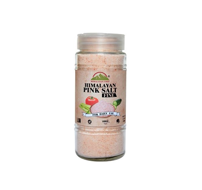 Glass Jar Himalayan Pink Sea Salt - Fine (17.5 oz )